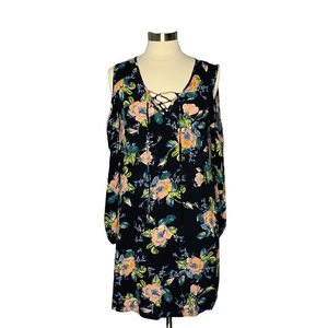 Long‎ Sleeves Cold Shoulder Dress